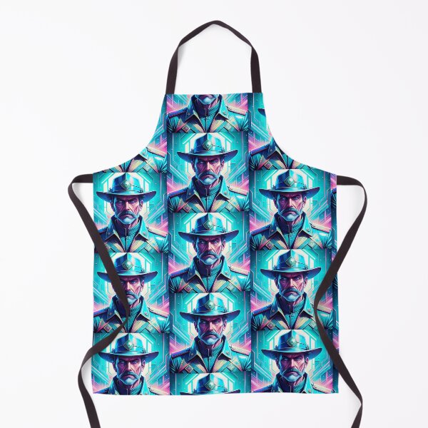 Item preview, Neon Cowboy Scenes Action Art Design Digital Colors designed and sold by ART ATTACK ZONE.