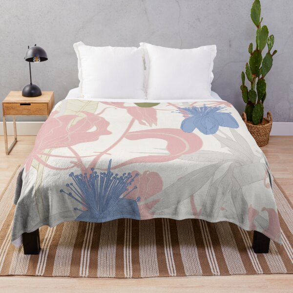 Item preview, Tropical Leaves and Floral Background - Fire Lily tropical Flowers - Seamless Pattern. designed and sold by MatyKotiv.