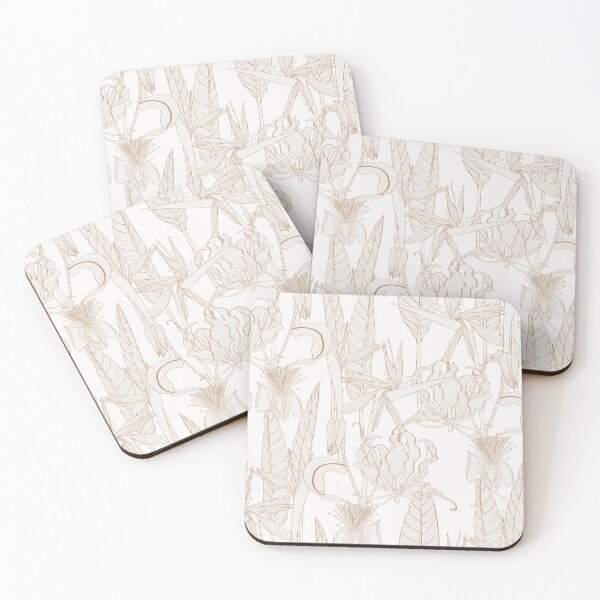 Item preview, Tropical Leaves and Floral Background - Fire Lily tropical Flowers - Seamless Pattern. designed and sold by MatyKotiv.