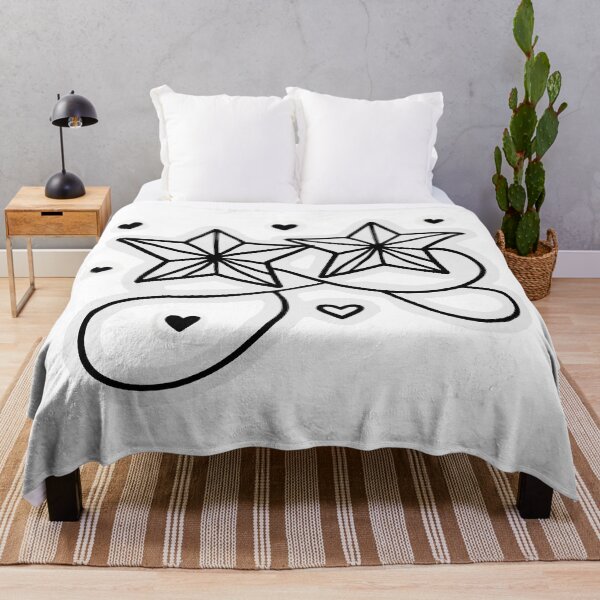 Item preview, Couple Stars with Geometric Patterns and Intertwined Ribbon - Symmetrical Heart Accents designed and sold by KreaDesignOne.