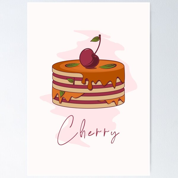 Item preview, Cherry and chocolate cake designed and sold by ANVivid.