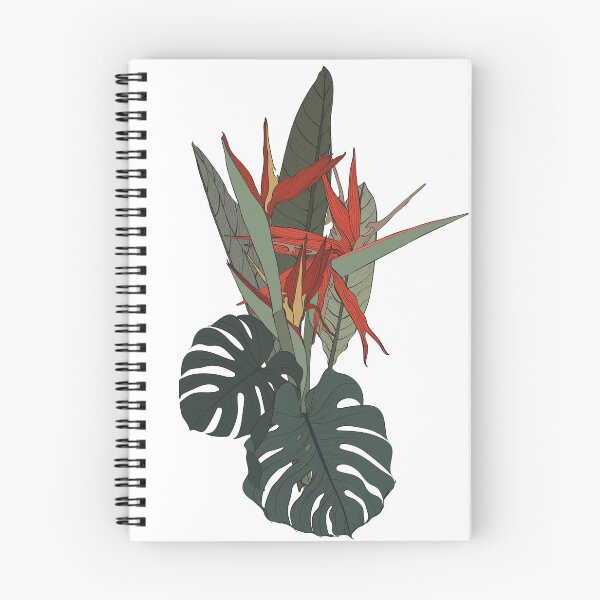 Item preview, Hand drawn illustration of a beautiful strelitzia flowers and tropical exotic leaves bouquet. designed and sold by MatyKotiv.