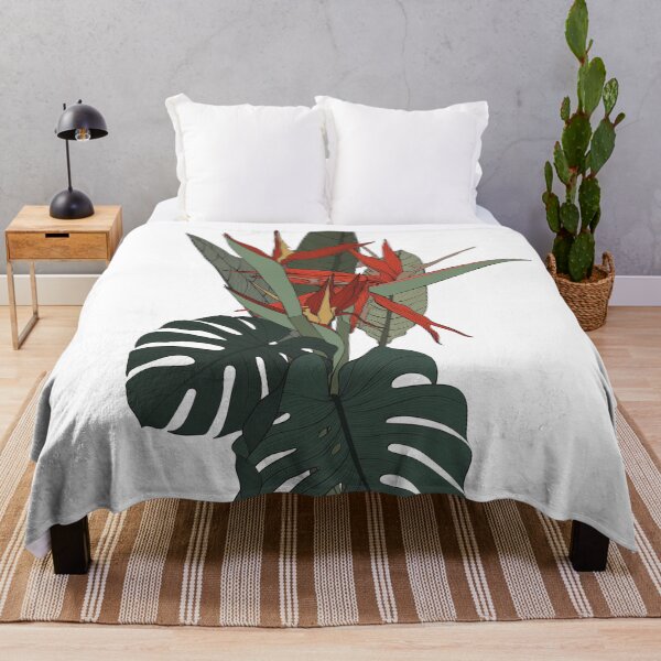 Item preview, Hand drawn illustration of a beautiful strelitzia flowers and tropical exotic leaves bouquet. designed and sold by MatyKotiv.
