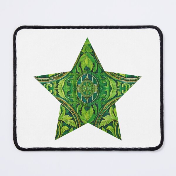 Item preview, Green star | Around the World Motif designed and sold by GrifonJ.