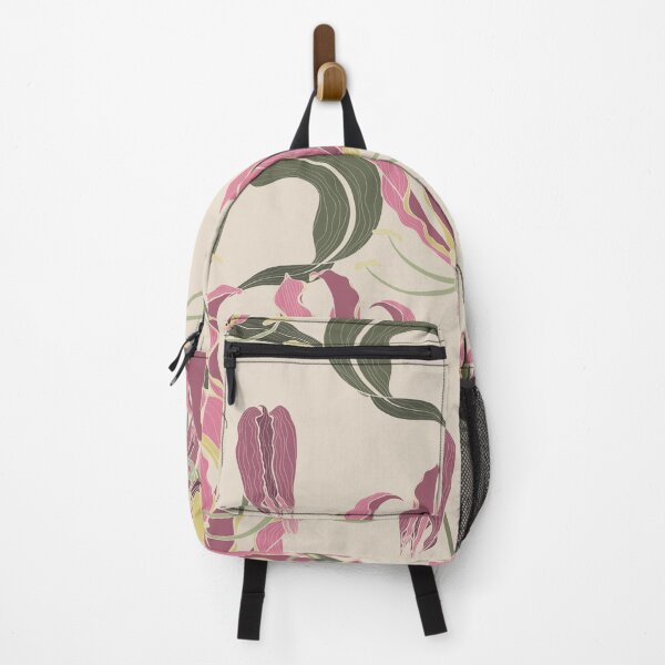 Item preview, Tropical Leaves and Floral Background - Pink Fire Lily tropical Flowers - Seamless Pattern. designed and sold by MatyKotiv.
