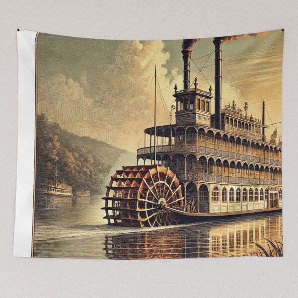 Item preview, Steamboat Mississippi River paddle steamer Mark  riverboat II designed and sold by JanChryzostom.