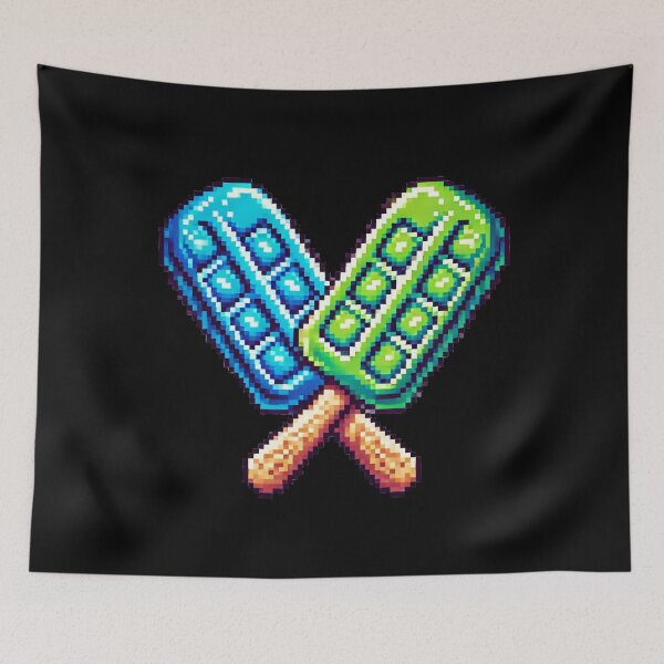 Item preview, Just Royal Blue & Neon Green Ice Cream Bars designed and sold by Fontible.
