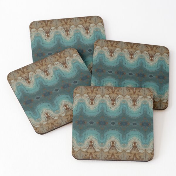 Item preview, “A mesmerizing symmetrical marble pattern featuring a harmonious blend of blue, brown, and whitำ tones designed and sold by Glam-OOTD.