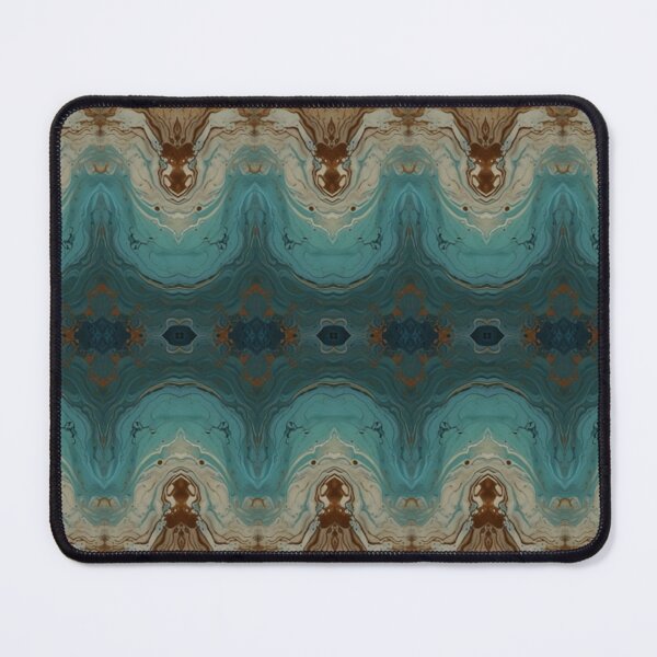 Item preview, “A mesmerizing symmetrical marble pattern featuring a harmonious blend of blue, brown, and whitำ tones designed and sold by Glam-OOTD.