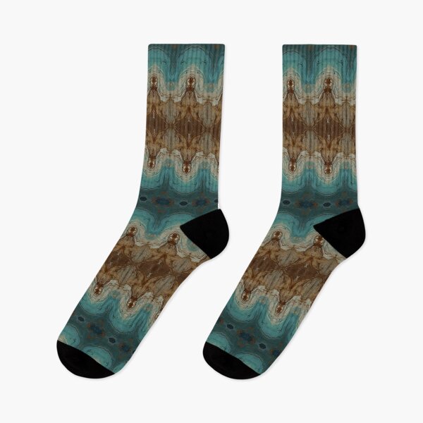Item preview, “A mesmerizing symmetrical marble pattern featuring a harmonious blend of blue, brown, and whitำ tones designed and sold by Glam-OOTD.