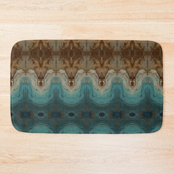 Item preview, “A mesmerizing symmetrical marble pattern featuring a harmonious blend of blue, brown, and whitำ tones designed and sold by Glam-OOTD.