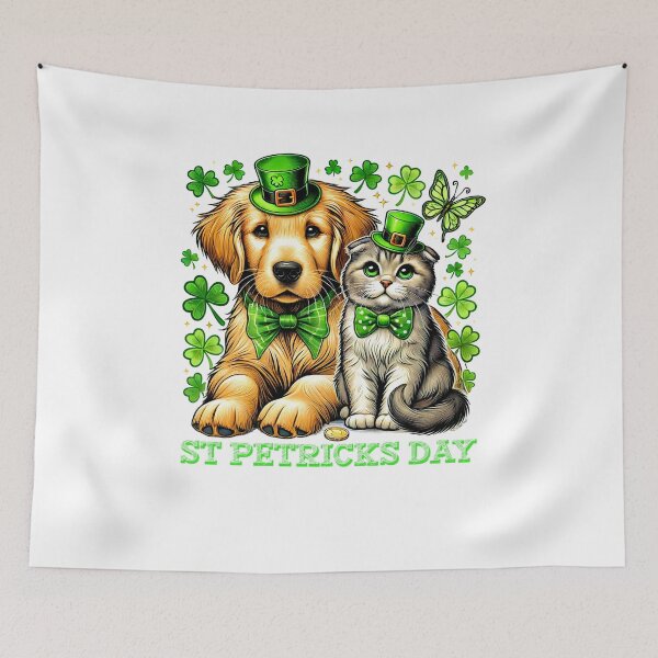 Item preview, St. Petricks Day Cat an Dog Lovers designed and sold by Albaley.