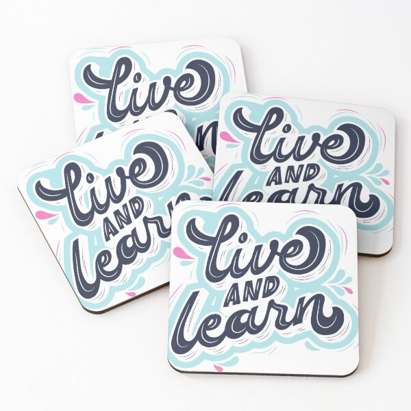 Item preview, Live and Learn Motivational Slogan Design designed and sold by paws-studios.