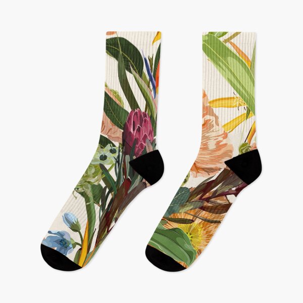 Item preview, Seamless pattern with yellow beige poppy, protea, strelitzia flowers. designed and sold by MatyKotiv.