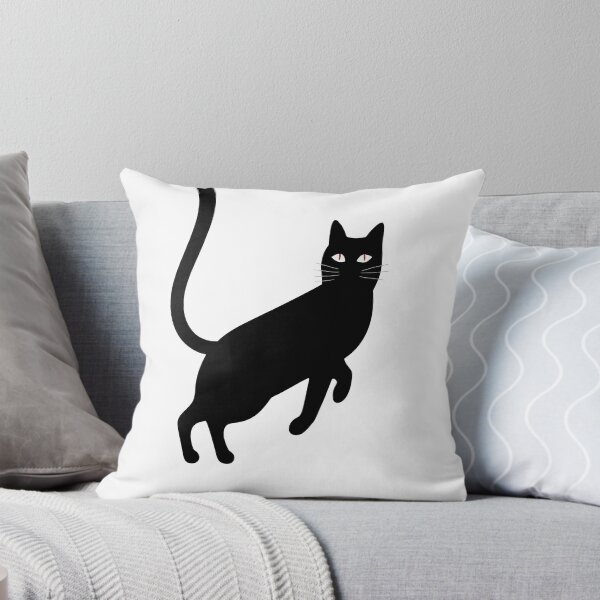 Item preview, Black Cat Jumping to the Right designed and sold by jenmountainen.