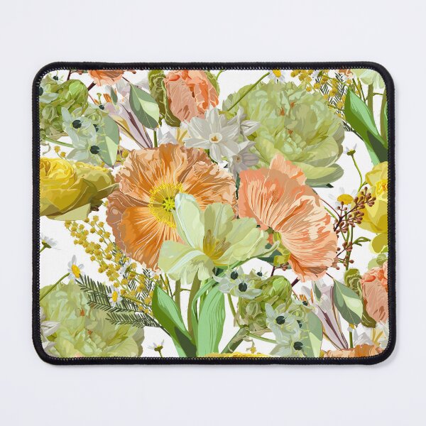 Item preview, Seamless pattern with yellow beige poppy, peony, tulips flowers. designed and sold by MatyKotiv.