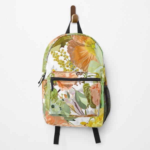 Aperçu de l'œuvre Modèle sans couture avec des fleurs de pavot jaune beige, de pivoine et de tulipes. créée et vendue par MatyKotiv.