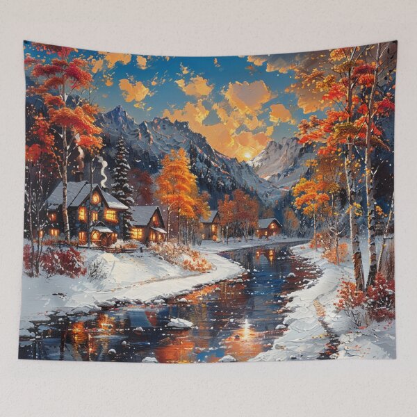 Item preview, Snowy Cabin designed and sold by Dawn van Doorn.