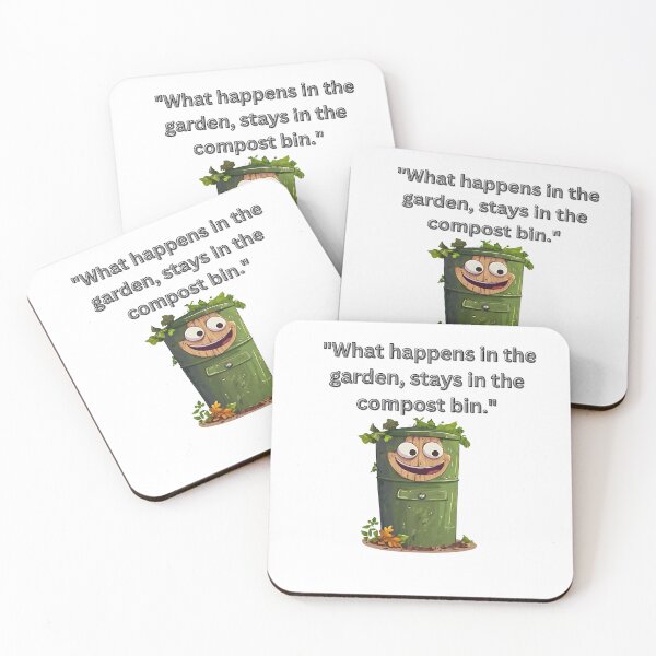 Item preview, What Happens in the Garden – Funny Compost Bin Cartoon designed and sold by ValhallaPrint.