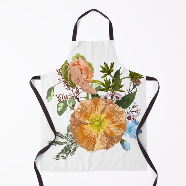 Item preview, Set of bouquets of orange, blue, and white poppy, bluebell, forget-me-not flowers. designed and sold by MatyKotiv.