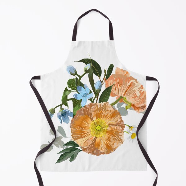 Item preview, Set of bouquets of orange, blue, and white poppy, bluebell, forget-me-not flowers, eucaliptus. designed and sold by MatyKotiv.