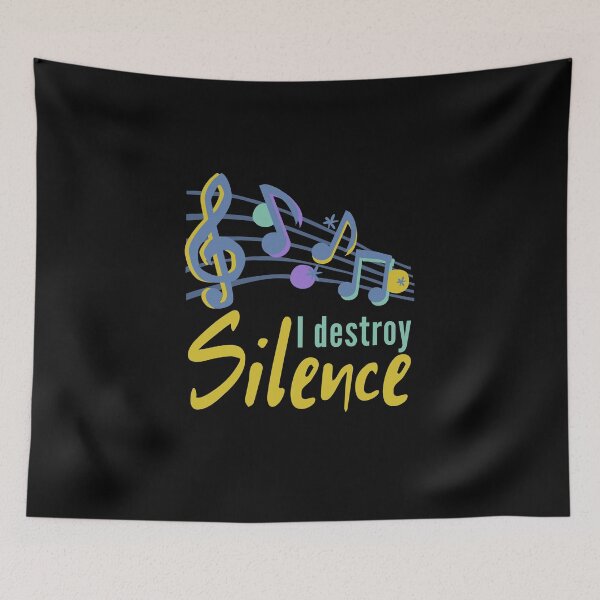 Item preview, Destroying Silence – Music Notes Unleashed designed and sold by Zakrytos ★★★★★.