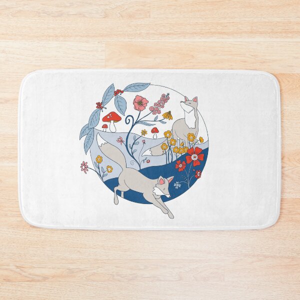 Item preview, Fox Valley, Folkart scene with foxes and flowers designed and sold by SimplySommerArt.