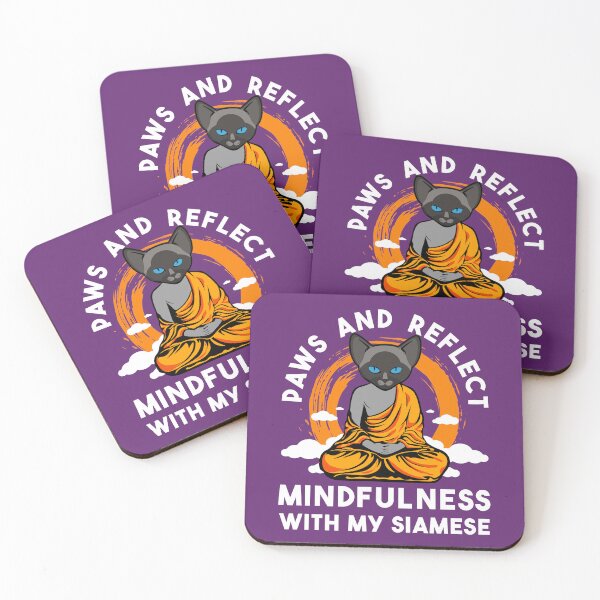 Item preview, Funny Buddha Cat Lover Paws and Reflect Mindfullness With My Siamese For Yoga Lover designed and sold by Dmetalx Art Apparel.