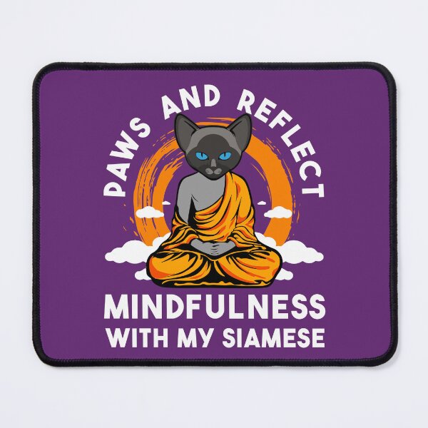 Item preview, Funny Buddha Cat Lover Paws and Reflect Mindfullness With My Siamese For Yoga Lover designed and sold by Dmetalx Art Apparel.