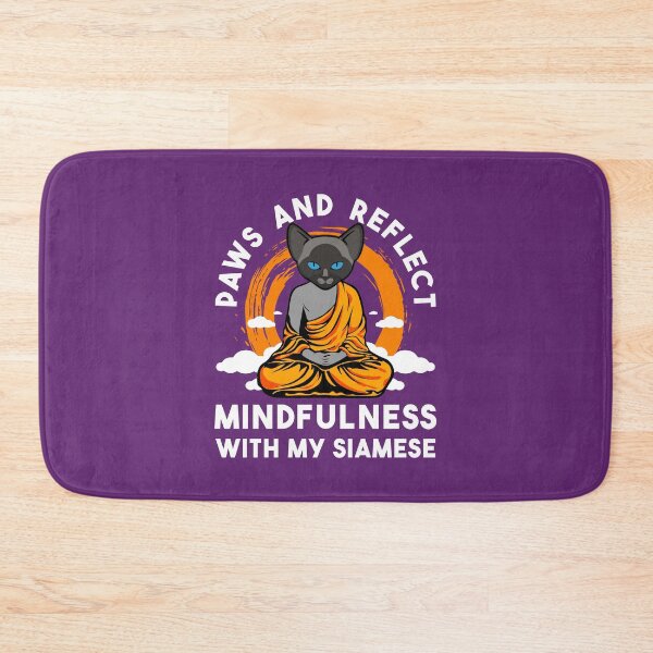 Item preview, Funny Buddha Cat Lover Paws and Reflect Mindfullness With My Siamese For Yoga Lover designed and sold by Dmetalx Art Apparel.