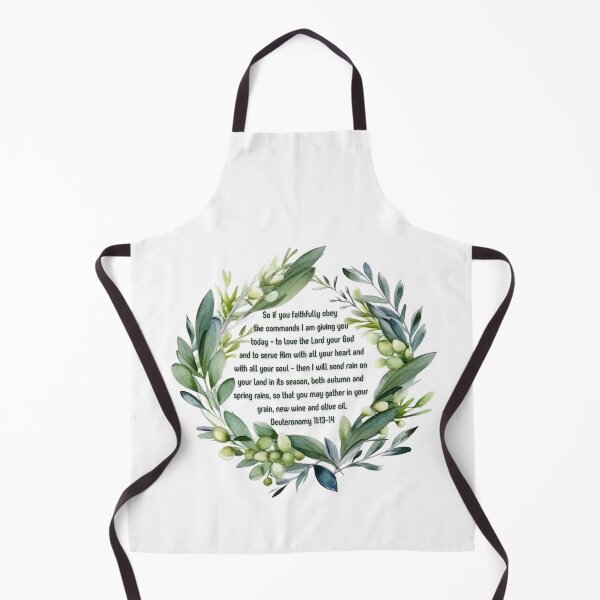 Item preview, Deuteronomy 11:13-14 - So if you faithfully obey the commands I am giving you - Olive wreath designed and sold by FlutterByH.