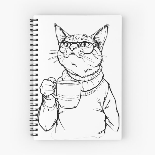Item preview, cat coffee lover designed and sold by spoxi717.