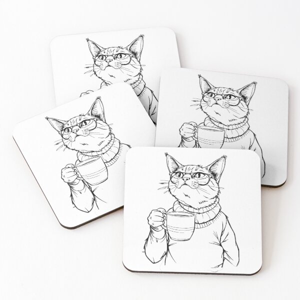 Item preview, cat coffee lover designed and sold by spoxi717.