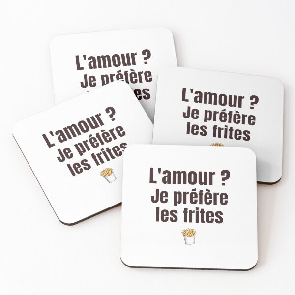 Aperçu de l'œuvre L’amour ou les frites ? Design humoristique et sarcastique créée et vendue par VirginieSan.