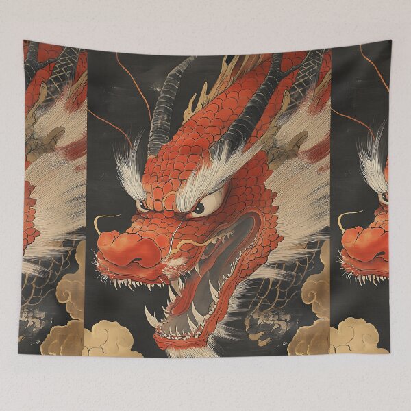 Item preview, Japanese Dragon Scroll Art designed and sold by bapupa.