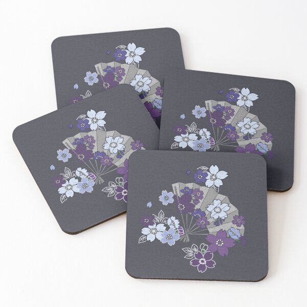 Item preview, Blue Cherry Blossom Sensu Fan designed and sold by Ellia Arts.
