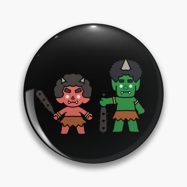 Aperçu de l'œuvre Oni rouge Oni vert créée et vendue par Ellia Arts.