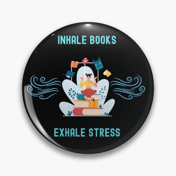 Item preview, Inhale Books Exhale Stress T-Shirt Perfect Gift for Book and Yoga Lovers designed and sold by EvocatiVerse.
