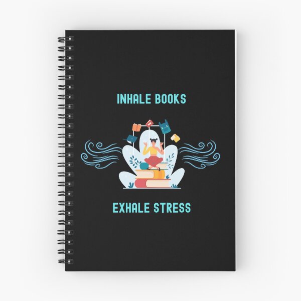 Item preview, Inhale Books Exhale Stress T-Shirt Perfect Gift for Book and Yoga Lovers designed and sold by EvocatiVerse.