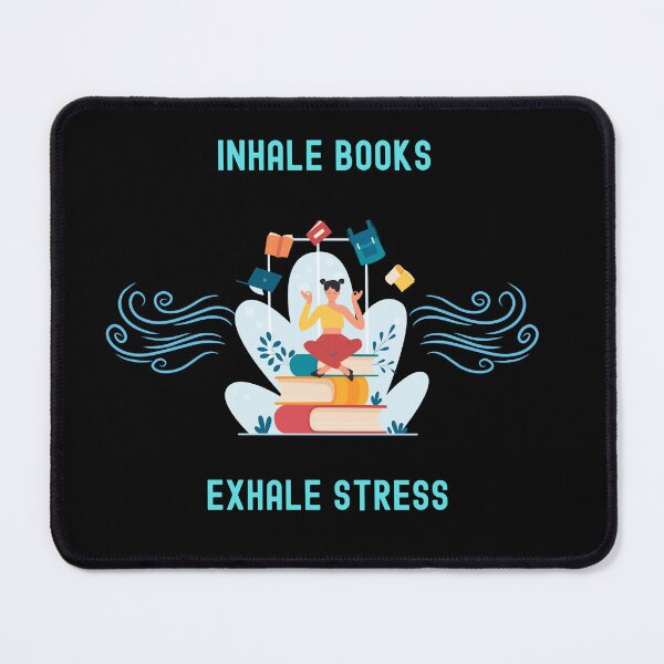 Item preview, Inhale Books Exhale Stress T-Shirt Perfect Gift for Book and Yoga Lovers designed and sold by EvocatiVerse.