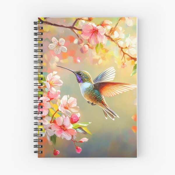 Item preview, Enchanting Hummingbird and Spring Blossoms Painting  designed and sold by MargaretWiktor.
