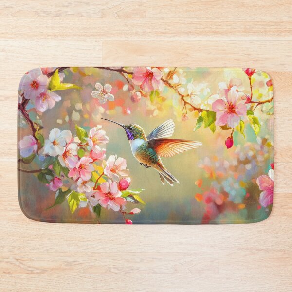 Item preview, Enchanting Hummingbird and Spring Blossoms Painting  designed and sold by MargaretWiktor.