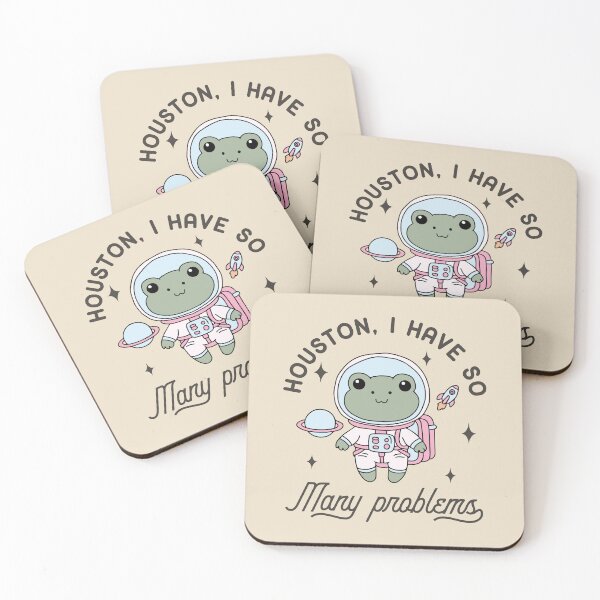 Item preview, Houston I have so many problems kawaii astronaut frog  designed and sold by FatBirdie.