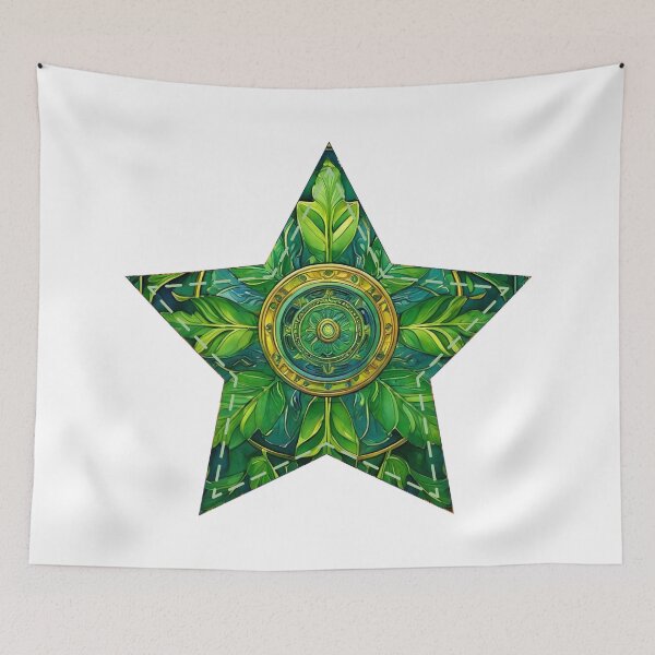 Item preview, Green barocco star | Around the World Motif designed and sold by GrifonJ.