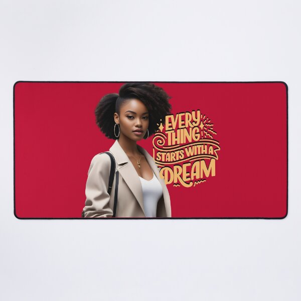 Item preview, Everything Starts with a Dream – Inspirational Black Woman Art designed and sold by QPTheeArtist.