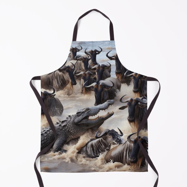 Item preview, WILDEBEEST MIGRATION CROSSING MARA RIVER designed and sold by origingallery.