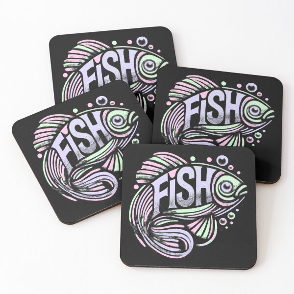 Item preview, Bold & Creative Fish Typography Design – Modern & Minimalist Ocean Art 6 stiker poster gift designed and sold by jaharek.