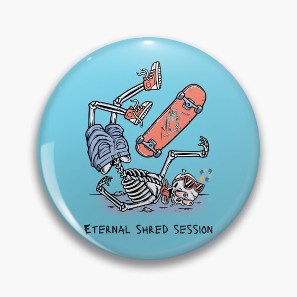 Item preview, Eternal Shred Session - Skateboarding Skeleton - Black Text designed and sold by FaeryNuff.