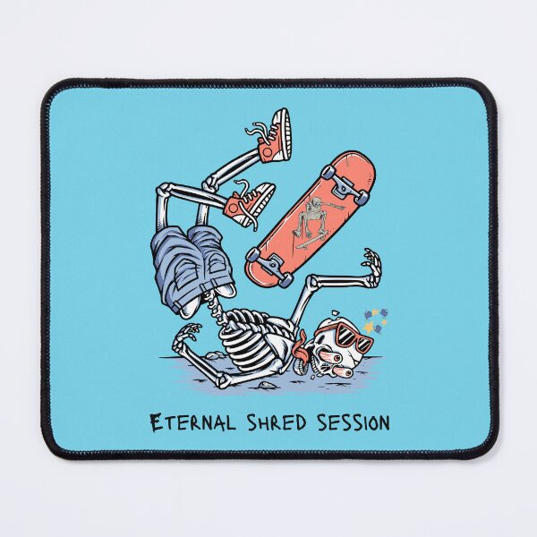 Item preview, Eternal Shred Session - Skateboarding Skeleton - Black Text designed and sold by FaeryNuff.