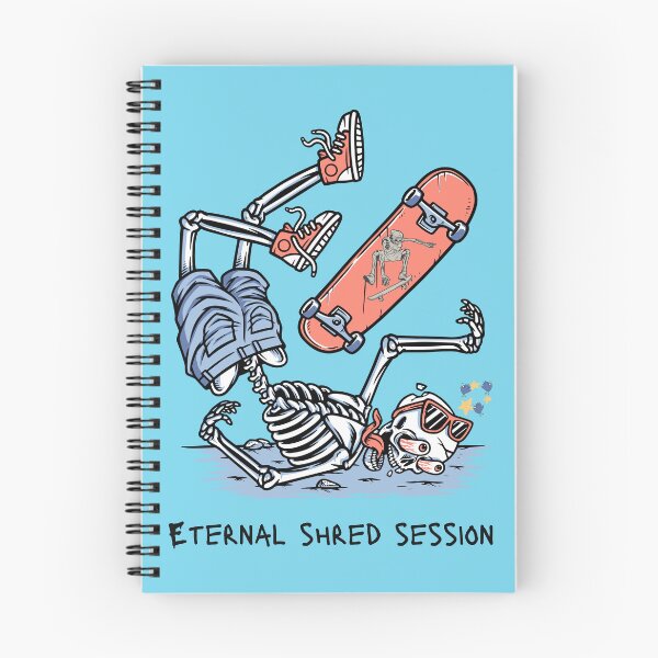 Item preview, Eternal Shred Session - Skateboarding Skeleton - Black Text designed and sold by FaeryNuff.